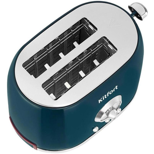 Тостер Kitfort КТ-9801 800Вт синий/стальной