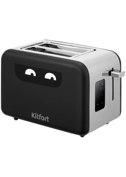 Тостер Kitfort КТ-6497 850Вт черный/стальной