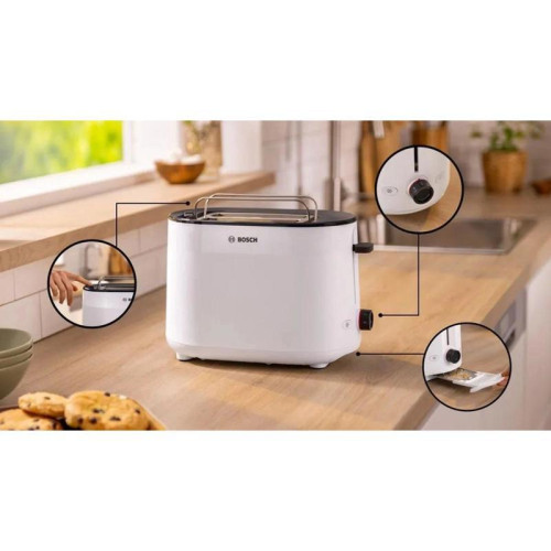 Тостер Bosch TAT2M121 950Вт белый Тостер Bosch TAT2M121 950Вт белый