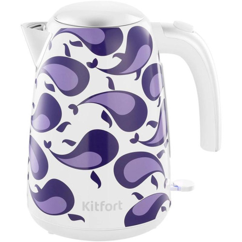 Тостер Kitfort КТ-6863 1080Вт белый/фиолетовый