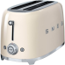 Стиль 50-х г.г, 4 ломтика, корпус из нержавеющей стали, 6 уровней поджаривания, кремовый Стиль 50-х г.г, 4 ломтика, корпус из нержавеющей стали, 6 уровней поджаривания, кремовый