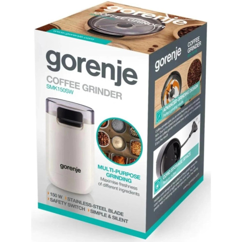 Кофемолка Gorenje SMK150SW 150Вт сист.помол.:одинарный нож вместим.:45гр белый