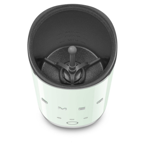 Вспениватель молока Smeg, стиль 50-х г.г., мощность 500 Вт, холодная/горячая пена, автоматическое отключение, кнопочное управление, цвет пастельный зеленый