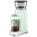 Кофемолка SMEG, стиль 50-х г.г., 15 уровней помола, конические жернова, объем контейнера для кофе 240 г, цвет пастельный зеленый Кофемолка SMEG, стиль 50-х г.г., 15 уровней помола, конические жернова, объем контейнера для кофе 240 г, цвет пастельный зеленый