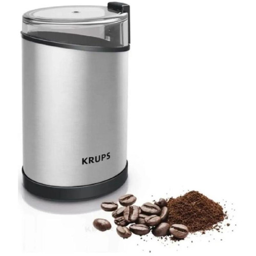 Кофемолка Krups GX204D10 200Вт сист.помол.:ротац.нож вместим.:85гр серебристый/черный