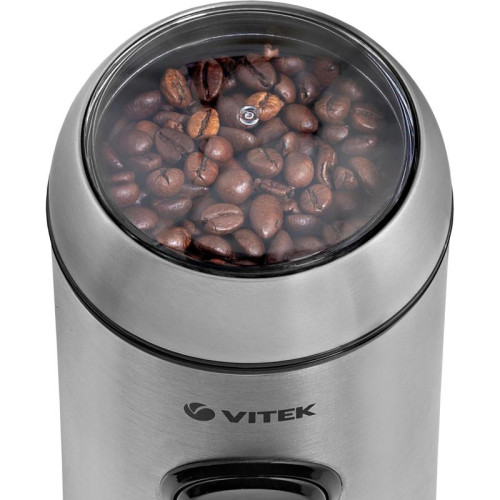 Кофемолка Vitek VT-7123 150Вт сист.помол.:ротац.нож вместим.:50гр стальной