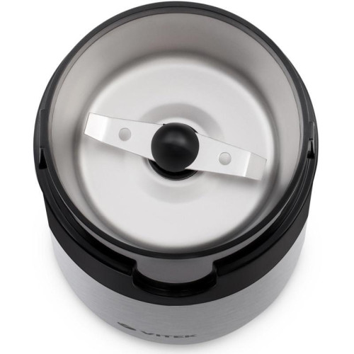 Кофемолка Vitek VT-1540 SR 120Вт сист.помол.:ротац.нож вместим.:40гр серебристый