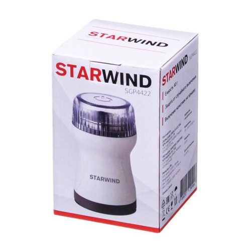 Кофемолка Starwind SGP4422 200Вт сист.помол.:ротац.нож вместим.:40гр белый/коричневый