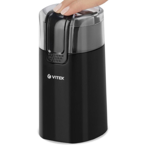 Кофемолка Vitek VT-7124 BK 150Вт сист.помол.:ротац.нож вместим.:60гр черный Кофемолка Vitek VT-7124 BK 150Вт сист.помол.:ротац.нож вместим.:60гр черный