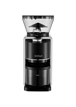 Кофемолка Kitfort КТ-787 200Вт сист.помол.:жернова вместим.:250гр черный/серебристый