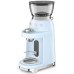 Кофемолка SMEG, стиль 50-х г.г., 15 уровней помола, конические жернова, объем контейнера для кофе 240 г, цвет пастельный голубой Кофемолка SMEG, стиль 50-х г.г., 15 уровней помола, конические жернова, объем контейнера для кофе 240 г, цвет пастельный голубой