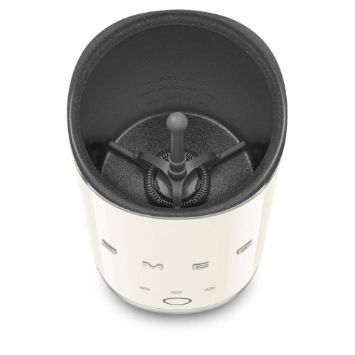 Вспениватель молока Smeg, стиль 50-х г.г., мощность 500 Вт, холодная/горячая пена, автоматическое отключение, кнопочное управление, цвет кремовый