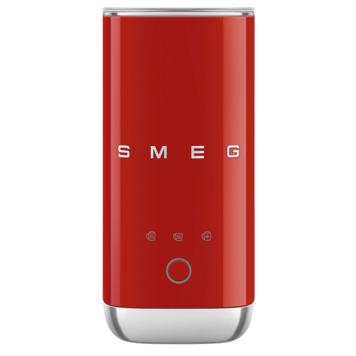 Вспениватель молока Smeg, стиль 50-х г.г., мощность 500 Вт, холодная/горячая пена, автоматическое отключение, кнопочное управление, цвет красный