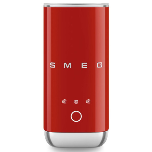 Вспениватель молока Smeg, стиль 50-х г.г., мощность 500 Вт, холодная/горячая пена, автоматическое отключение, кнопочное управление, цвет красный