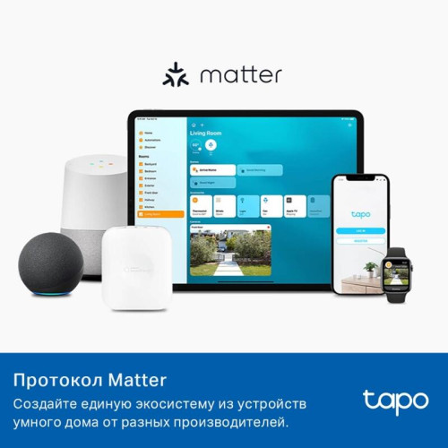 Умная Wi-Fi лампа/ Smart Light Bulb, Multicolor,Matter