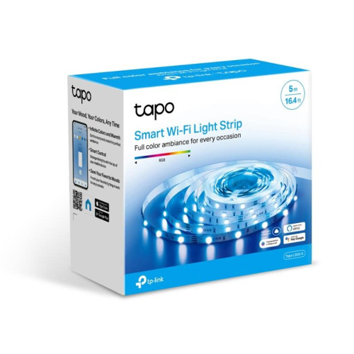Умная светодиодная Wi-Fi лента/ Tapo Smart Light Strip 5m, cut to size every 10cm, one adapter, one controller Умная светодиодная Wi-Fi лента/ Tapo Smart Light Strip 5m, cut to size every 10cm, one adapter, one controller