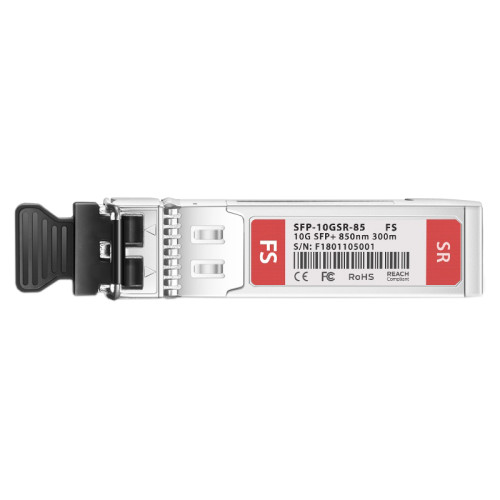 Трансивер/ FS for Mellanox MFM1T02A-SR Compatible 10GBASE-SR SFP+ 850nm 300m DOM Duplex LC MMF Optical Transceiver Module