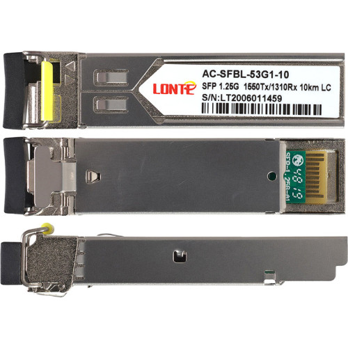 Трансивер/ WDM SFP module, 1.25G, 1550Tx/1310Rx, 10KM, DDM,LC