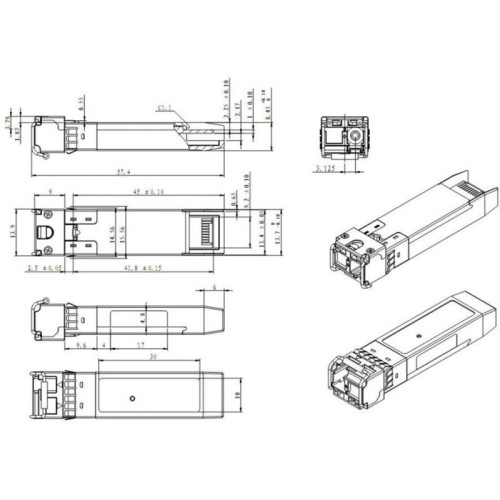Модуль/ Модуль SFP+ WDM, дальность до 3км (5dB), 1330нм Модуль/ Модуль SFP+ WDM, дальность до 3км (5dB), 1330нм