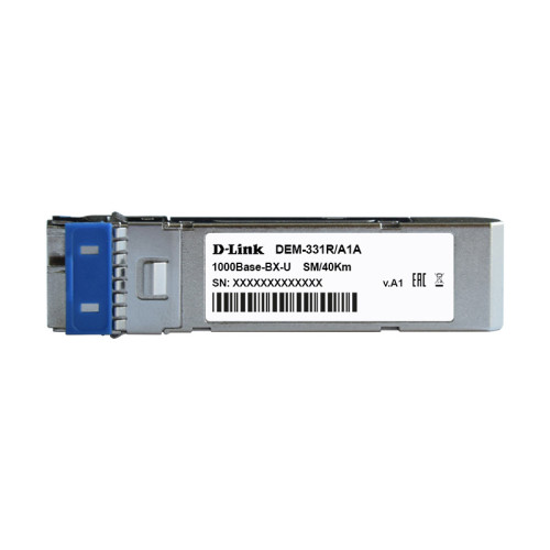 Трансивер/ 331R/40KM WDM SFP Transceiver, 1000Base-BX-U, Simplex LC, TX: 1310nm, RX: 1550nm, Single-mode, 40KM Трансивер/ 331R/40KM WDM SFP Transceiver, 1000Base-BX-U, Simplex LC, TX: 1310nm, RX: 1550nm, Single-mode, 40KM