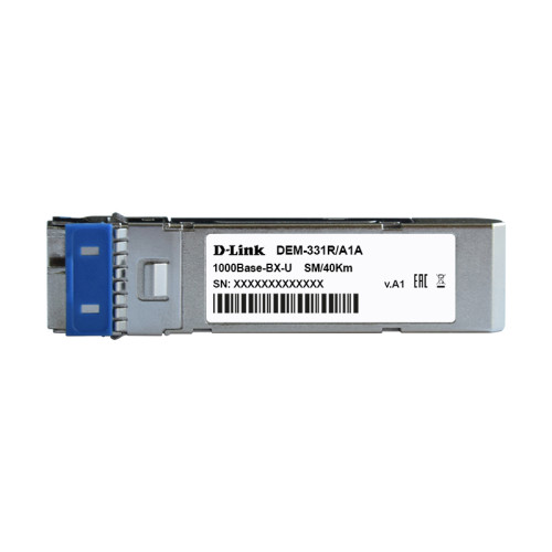 Трансивер/ 331R/40KM WDM SFP Transceiver, 1000Base-BX-U, Simplex LC, TX: 1310nm, RX: 1550nm, Single-mode, 40KM