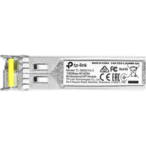 Трансивер/ 1000Base-BX WDM Bi-Directional SFP module, TX: 1550 nm and RX: 1310 nm, 1 LC Simplex port , up to 2 km transmission distance in 9/125 µm SMF