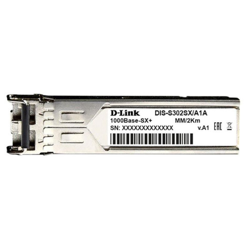 Трансивер D-Link S302SX/A1A Промышленный SFP-трансивер с 1 портом 1000Base-SX+ для многомодового оптического кабеля ( (до 2 км) (439476)