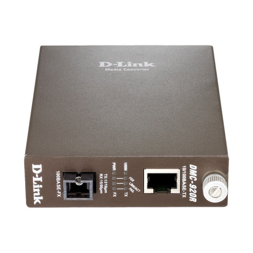 Трансивер/ DMC-920R WDM Media Converter 100Base-TX to 100Base-FX, SC, Single-mode, TX: 1310nm, RX: 1550nm, 20KM Трансивер/ DMC-920R WDM Media Converter 100Base-TX to 100Base-FX, SC, Single-mode, TX: 1310nm, RX: 1550nm, 20KM