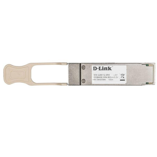 Трансивер D-Link DEM-Q2801Q-SR4/A1A  QSFP28 с 1 портом 100GBase-SR4 для многомодового оптического кабеля OM3 (до 70 м) / OM4 (до 100 м)