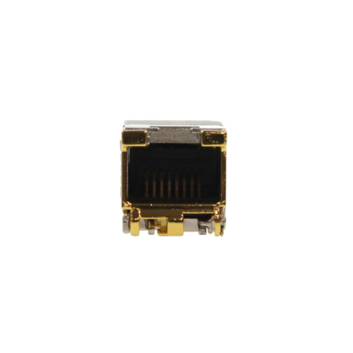 Трансивер/ OSNOVO SFP-TP-RJ45(10G) SFP+ модуль 10G Ethernet с разъемом RJ45. Скорость 10 Гбит/с. Расстояние передачи - 30 м. Размеры (ШхВхГ): 13,8x13,7x68мм. Рабочая температура: 0…+70°С.