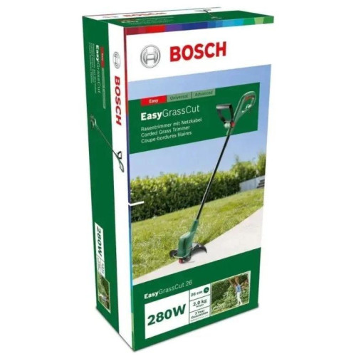 Триммер электрический Bosch EasyGrassCut 26 280Вт неразбор.штан. реж.эл.:леска
