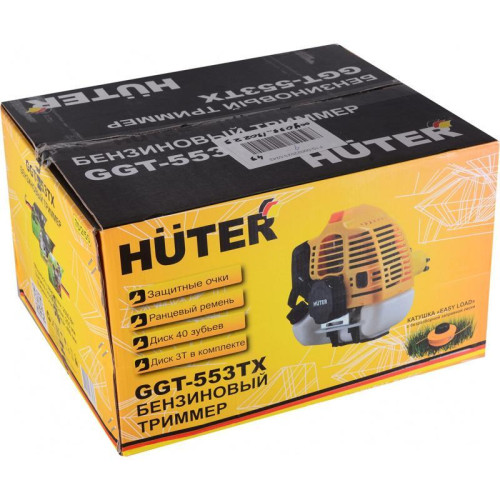 Триммер бензиновый Huter GGT-553TX 2500Вт 3.4л.с. неразбор.штан. реж.эл.:леска/нож (в компл.:Защитные очки)