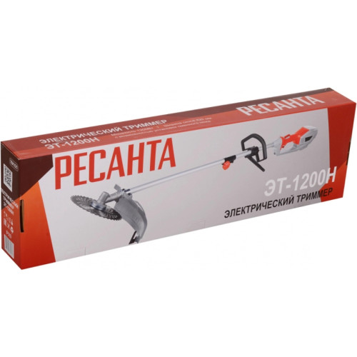 Триммер электрический Ресанта ЭТ-1200Н 1200Вт разбор.штан. реж.эл.:леска/нож Триммер электрический Ресанта ЭТ-1200Н 1200Вт разбор.штан. реж.эл.:леска/нож