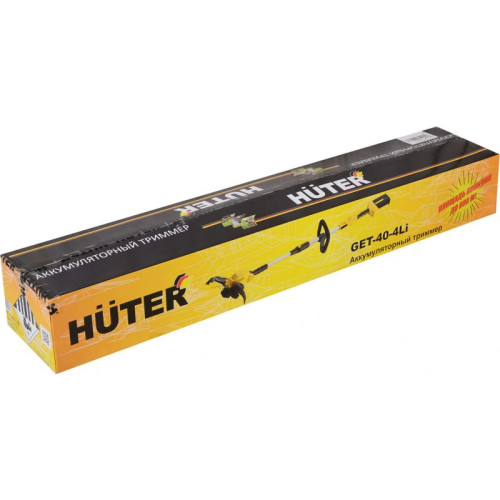 Триммер электрический Huter GET-40-4 Li аккум. неразбор.штан. реж.эл.:леска Триммер электрический Huter GET-40-4 Li аккум. неразбор.штан. реж.эл.:леска