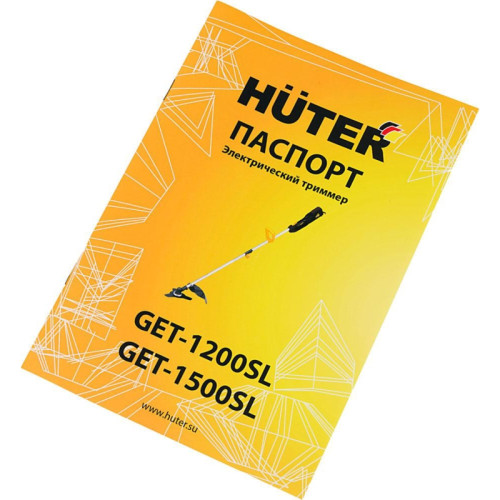Триммер электрический Huter GET-1500SL 1500Вт разбор.штан. реж.эл.:леска/нож Триммер электрический Huter GET-1500SL 1500Вт разбор.штан. реж.эл.:леска/нож