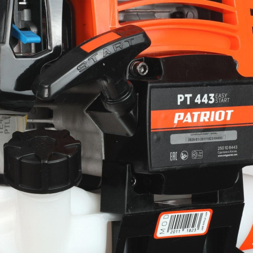Триммер бензиновый Patriot PT 443 The One 1840Вт 2.5л.с. неразбор.штан. реж.эл.:леска/нож Триммер бензиновый Patriot PT 443 The One 1840Вт 2.5л.с. неразбор.штан. реж.эл.:леска/нож