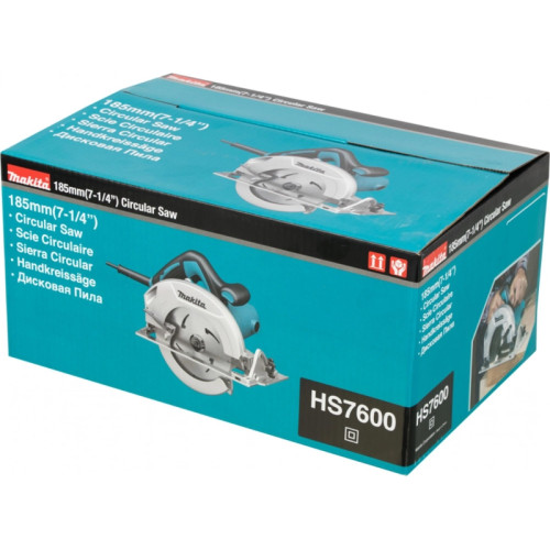 Циркулярная пила (дисковая) Makita HS7600 1200Вт (ручная) D диска.:185мм Циркулярная пила (дисковая) Makita HS7600 1200Вт (ручная) D диска.:185мм