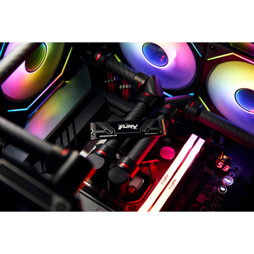 Твердотельный накопитель Kingston SSD Fury Renegade, 4096GB, M.2(22x80mm), NVMe, PCIe 5.0 x4, 3D TLC, R/W 14800/14000MB/s, IOPs 2 200 000/2 200 000, TBW 4000, DWPD 0.5 (60 мес)