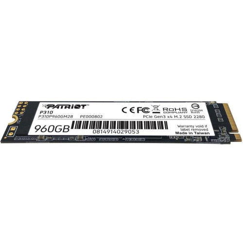 Твердотельный накопитель Patriot PCIe 3.0 x4 960GB P310P960GM28 P310 M.2 2280 [P310P960GM28]
