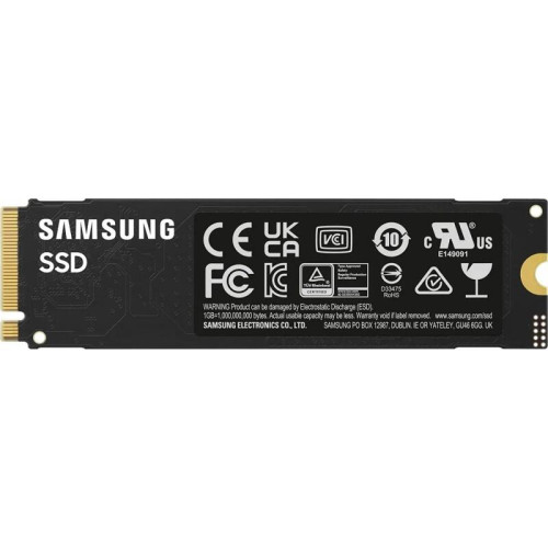 Твердотельные накопители/ Samsung SSD 990 Plus, 2000GB, M.2(22x80mm), NVMe 2.0, NVMe 2.0, PCIe 4.0 x4, V-NAND TLC, R/W 7250/6300MB/s, IOPs 1 000 000/1 350 000, DRAM buffer 2000MB, TBW 1200, DWPD 0.3 (12 мес.)
