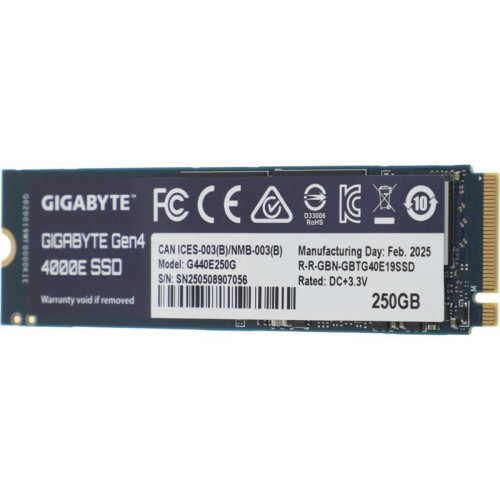 Твердотельный накопитель Gigabyte PCIe 4.0 x4 250GB G440E250G 4000E M.2 2280