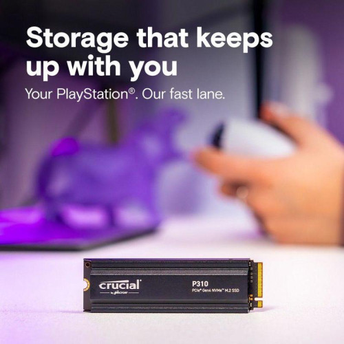 Твердотельный накопитель Crucial P310 1TB PCIe Gen4 NVMe 2280 M.2 SSD with heatsink CT1000P310SSD5