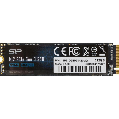 Твердотельный накопитель Silicon Power PCIe 3.0 x4 512GB SP512GBP34A60M28 M-Series M.2 2280 [SP512GBP34A60M28]