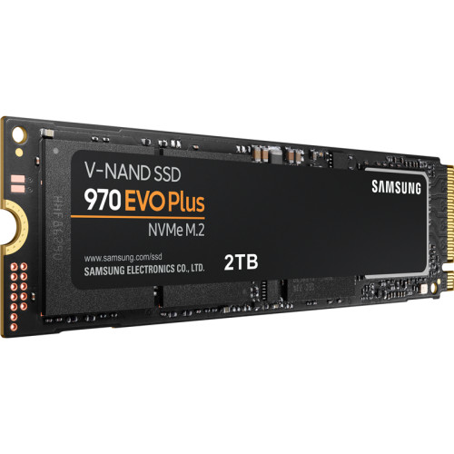 Твердотельные накопители/ Samsung SSD 970 EVO Plus, 2000GB, M.2(22x80mm), NVMe 1.3, PCIe 3.0 x4, 3-bit MLC, R/W 3500/3300MB/s, IOPs 620 000/560 000, DRAM buffer 2048MB, TBW 1200, DWPD 0.33 (12 мес.)