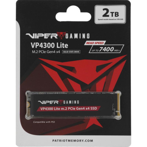 Твердотельный накопитель Patriot PCIe 4.0 x4 2TB VP4300L2TBM28H Viper VP4300 Lite M.2 2280 [VP4300L2TBM28H]