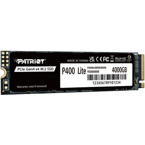 Накопитель SSD Patriot PCIe 4.0 x4 4TB P400LP4KGM28H P400 Lite M.2 2280