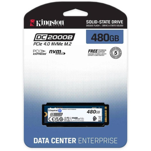 Твердотельный накопитель Kingston PCIe 4.0 x4 480GB SEDC2000BM8/480G DC2000B M.2 2280 0.4 DWPD [SEDC2000BM8/480G]