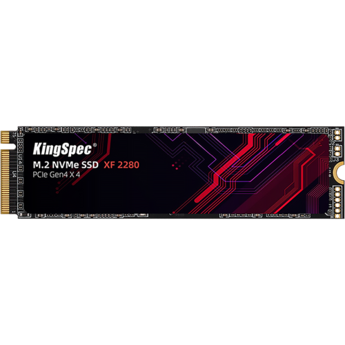 Твердотельный накопитель/ Kingspec SSD XF-512 2280, 512GB, M.2(22x80mm), NVMe, PCIe 4.0 x4, R/W 4900/2800MB/s, IOPs н.д./н.д., TBW 600, DWPD 1.07 (3 года)