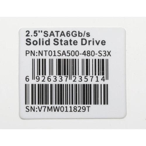 Твердотельный накопитель Netac SATA-III 480GB NT01SA500-480-S3X SA500 2.5