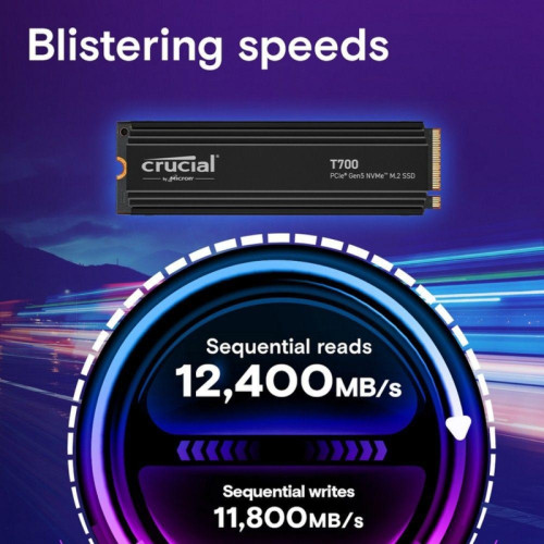 Твердотельный накопитель Crucial T700 2TB PCIe Gen5 NVMe M.2 SSD CT2000T700SSD3 Твердотельный накопитель Crucial T700 2TB PCIe Gen5 NVMe M.2 SSD CT2000T700SSD3